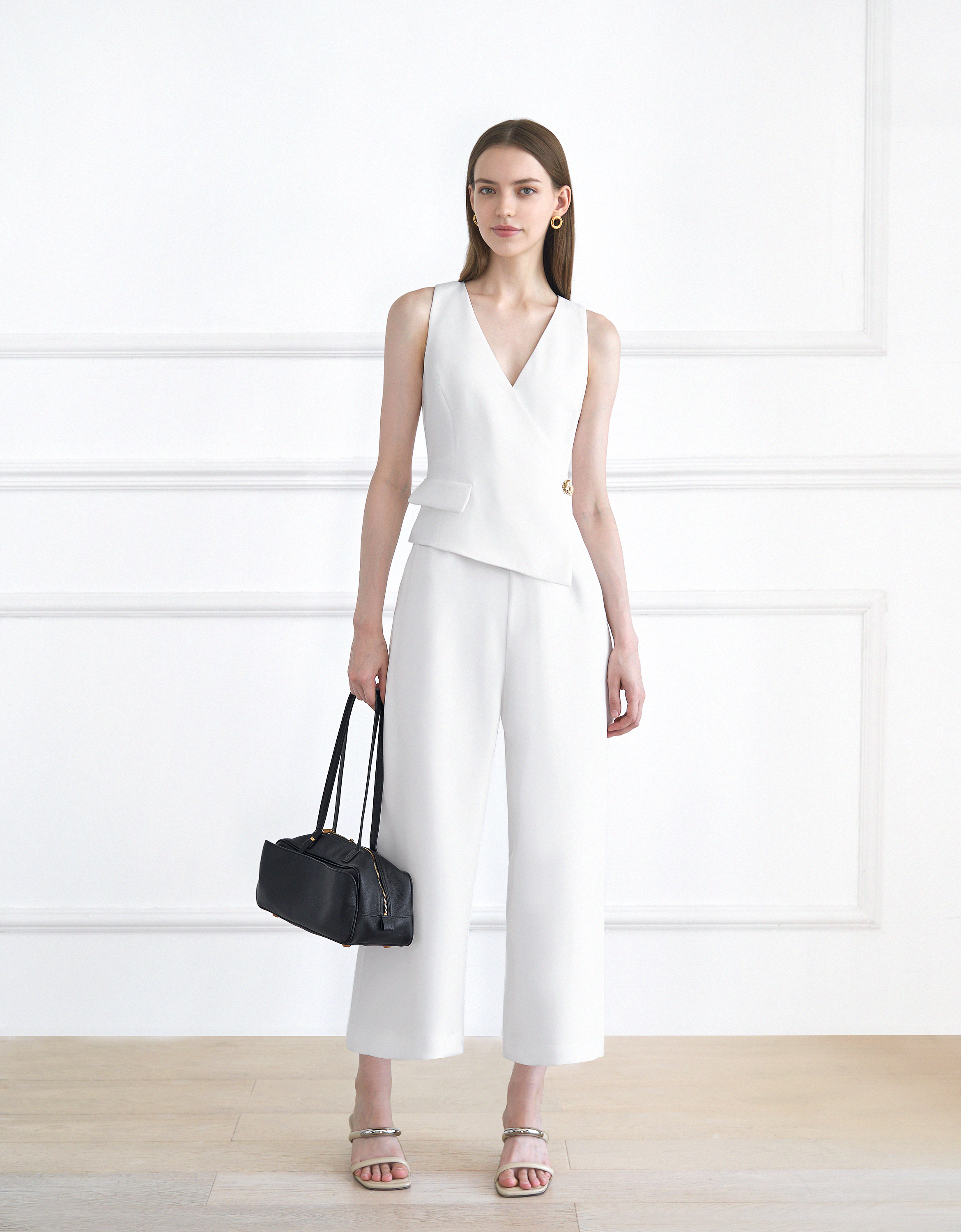 Asymmetric Wrap Front Jumpsuit