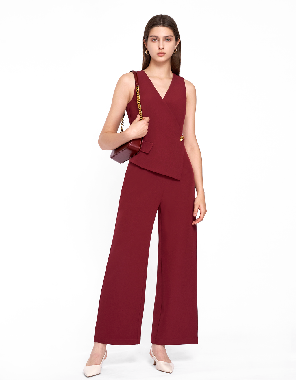 Asymmetric Wrap Front Jumpsuit