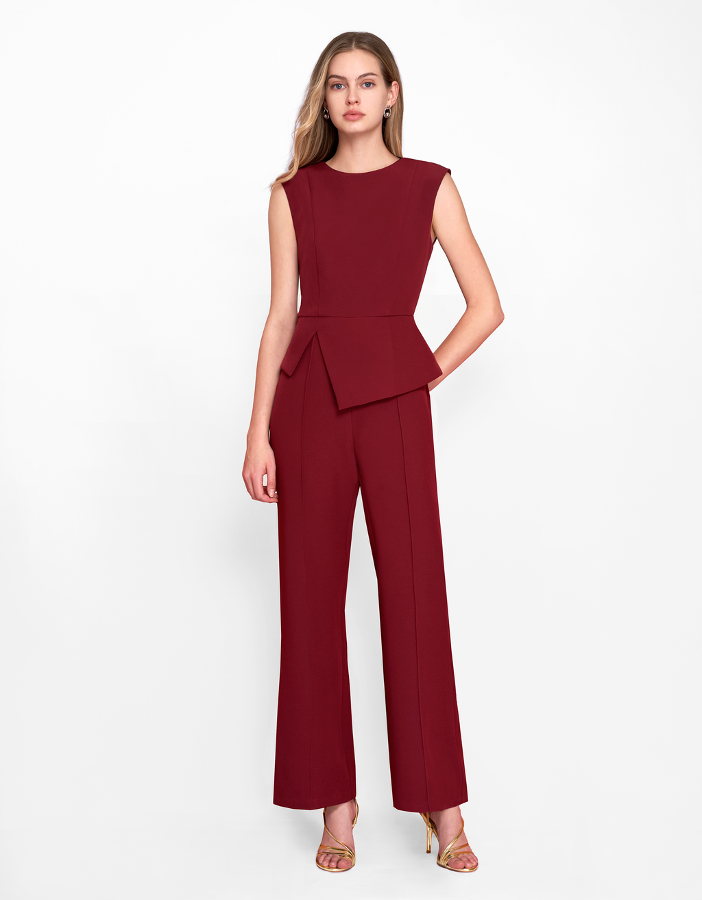 Faux Two-piece High Waist Jumpsuit