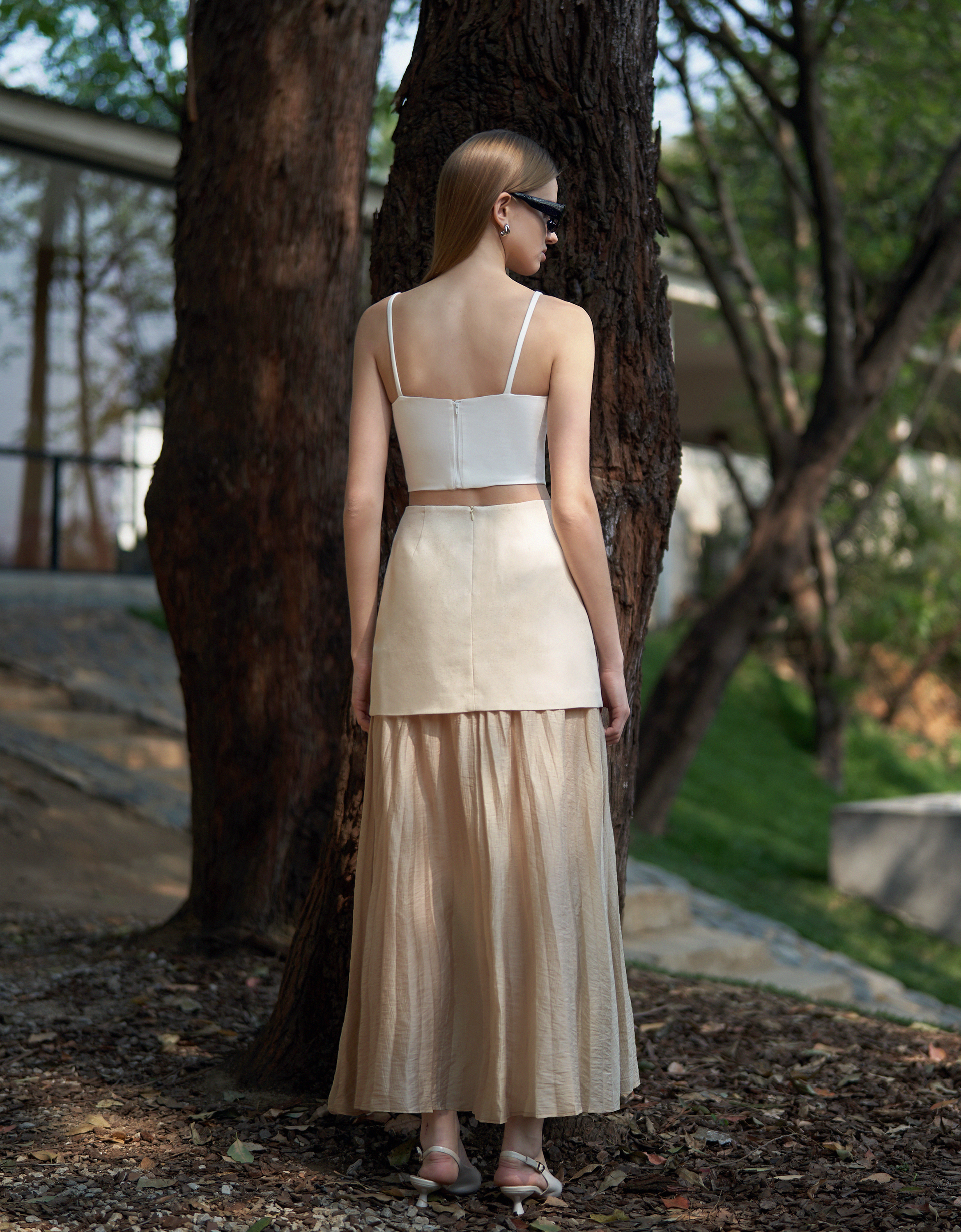 Pleated Maxi Skirt