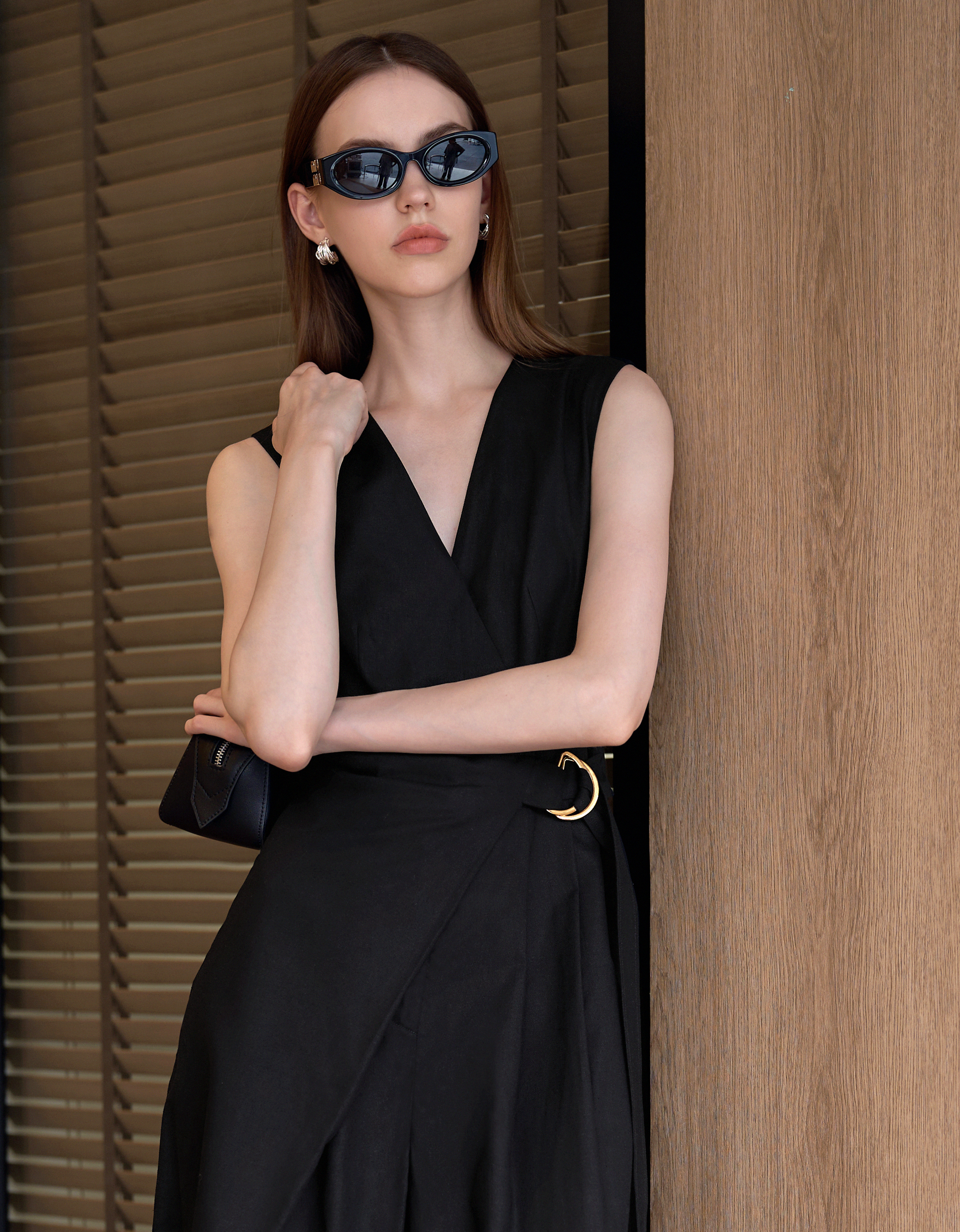 V-neck Wrap Jumpsuit