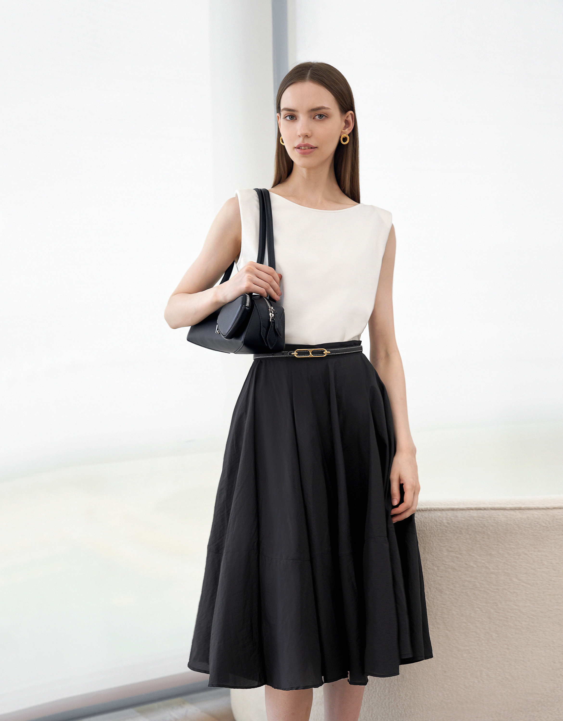 A-line Midi Skirt