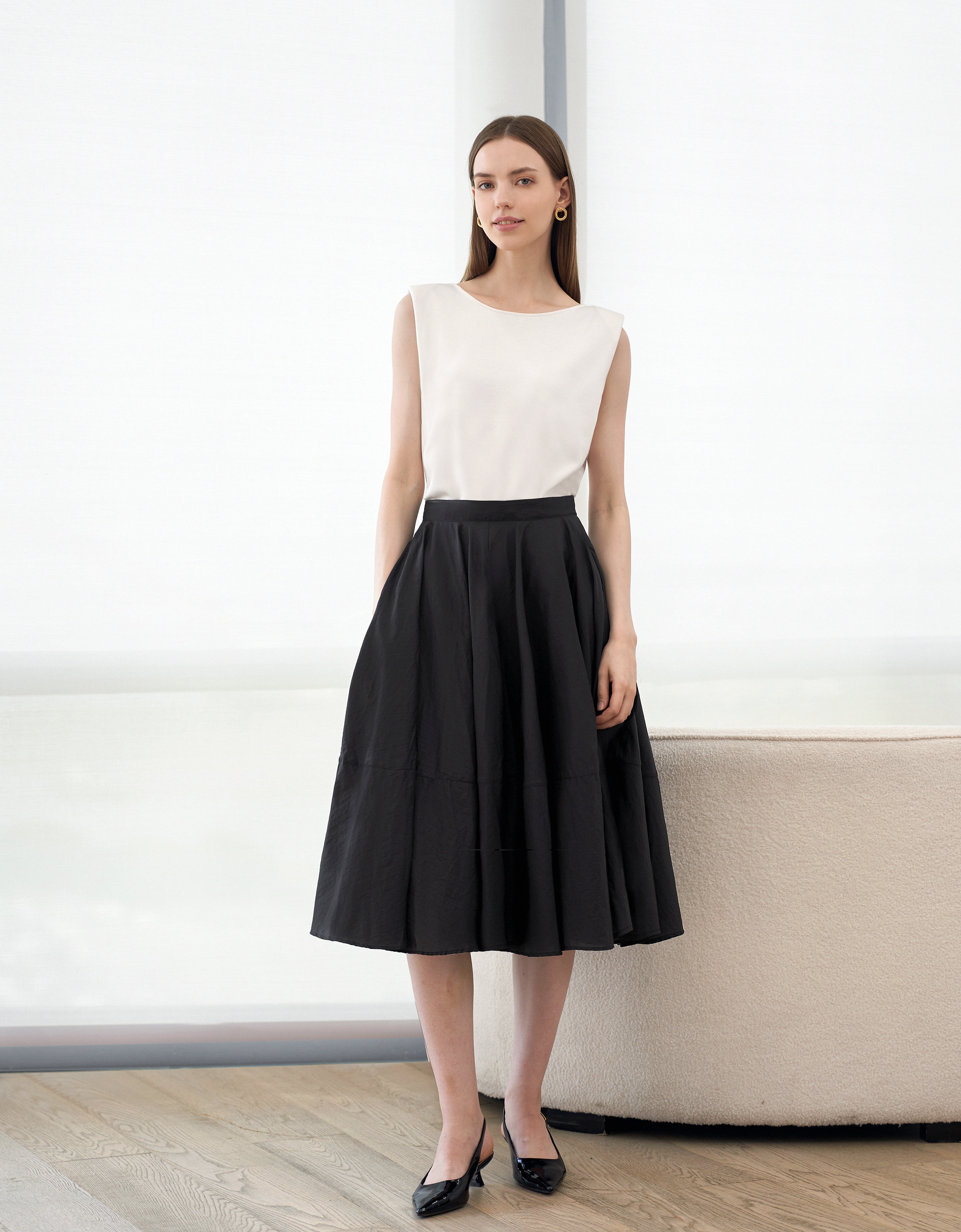 A-line Midi Skirt