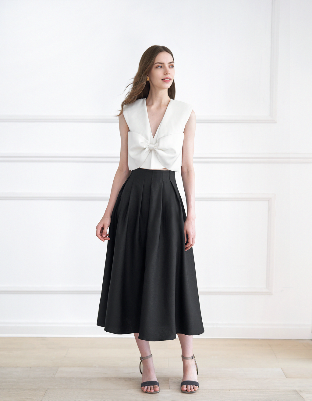 Bow Front Sleeveless Top