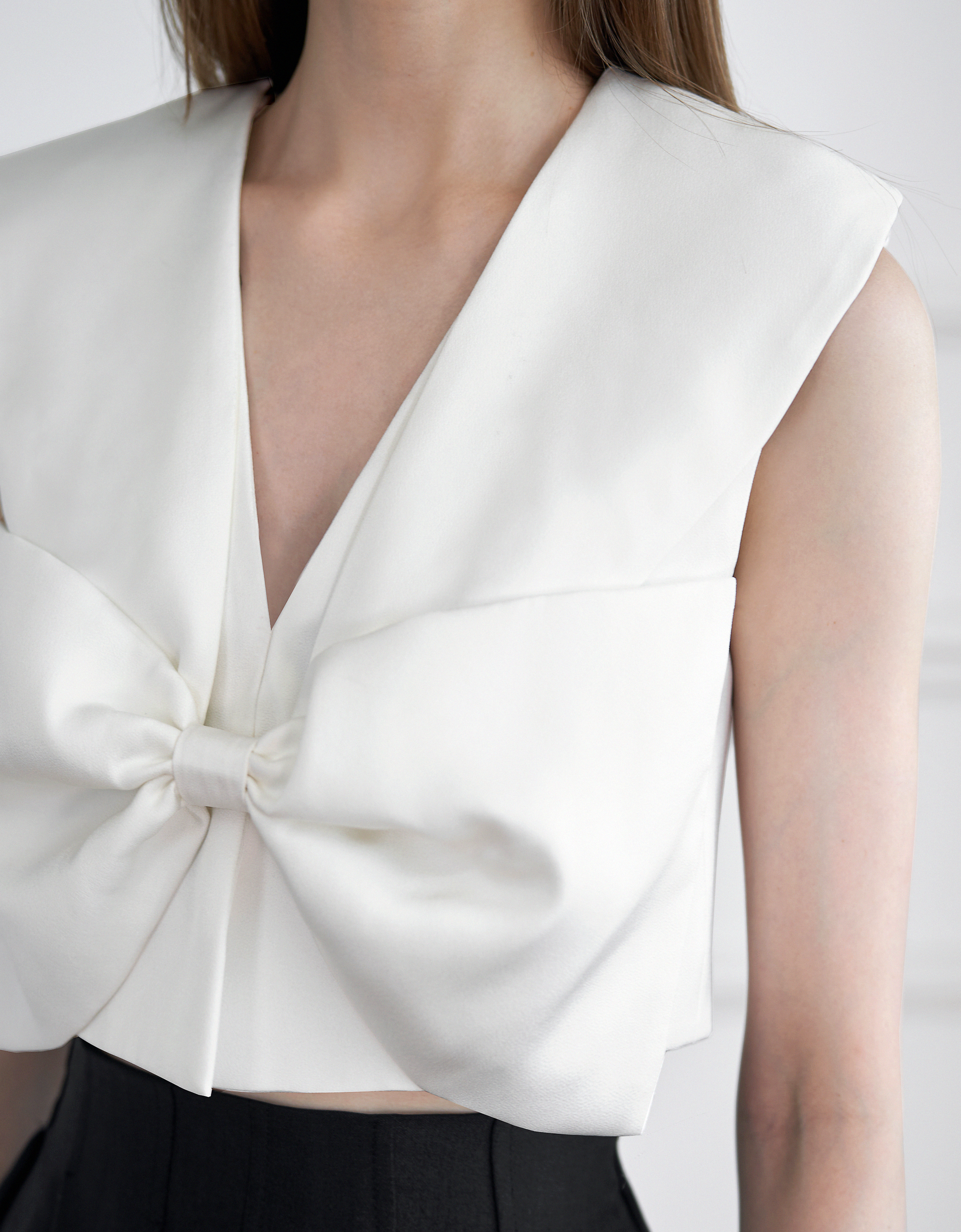 Bow Front Sleeveless Top