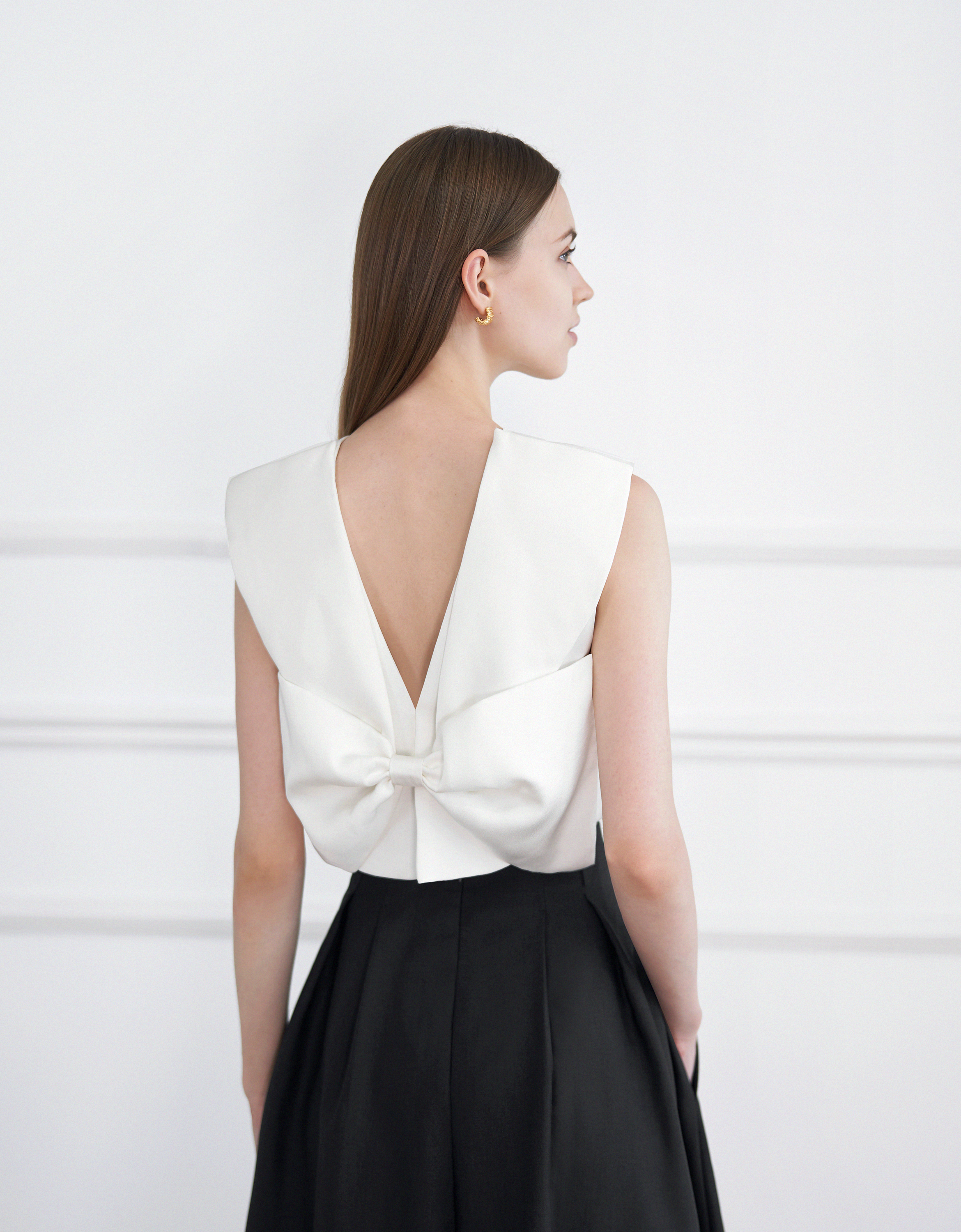 Bow Front Sleeveless Top