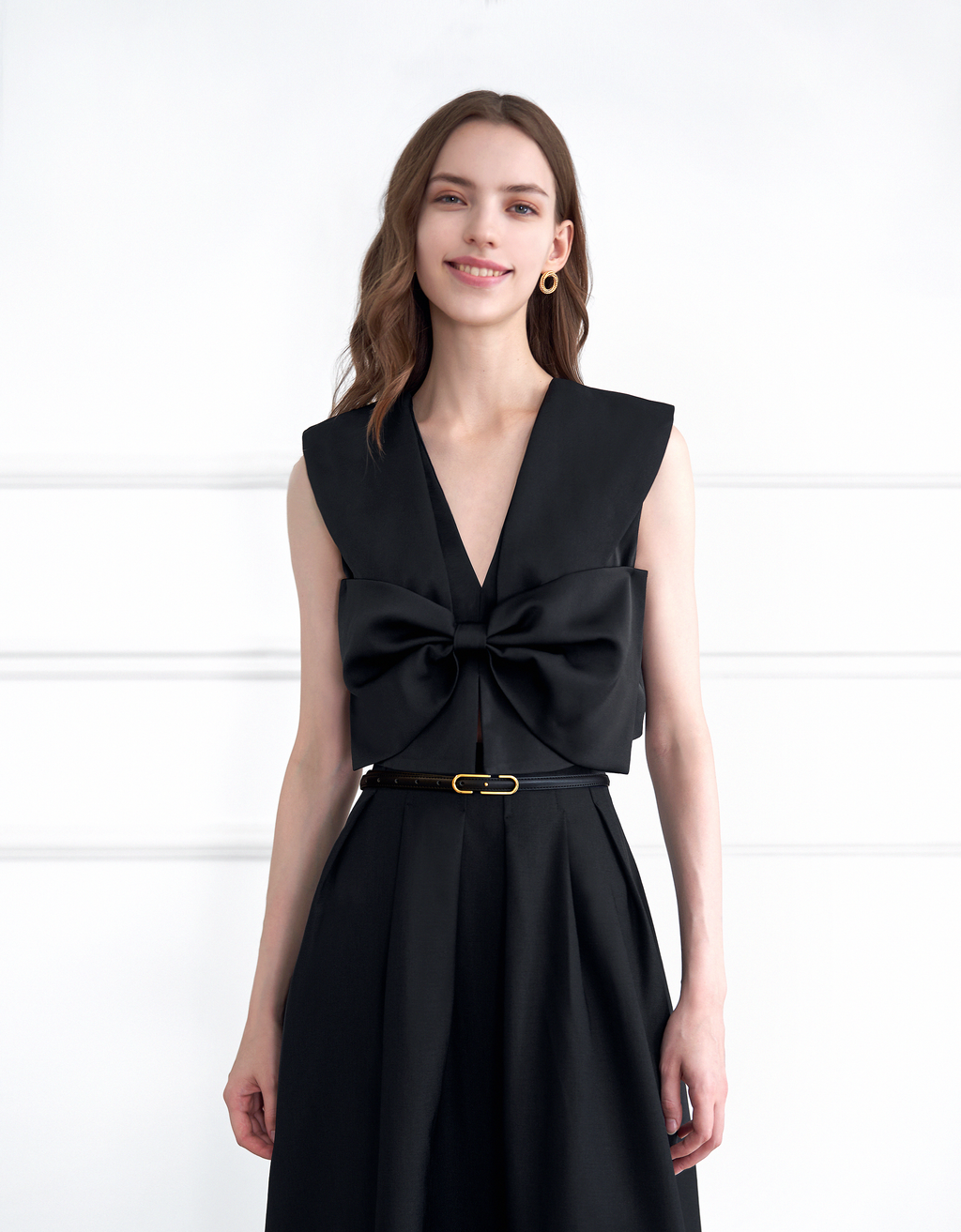 Bow Front Sleeveless Top