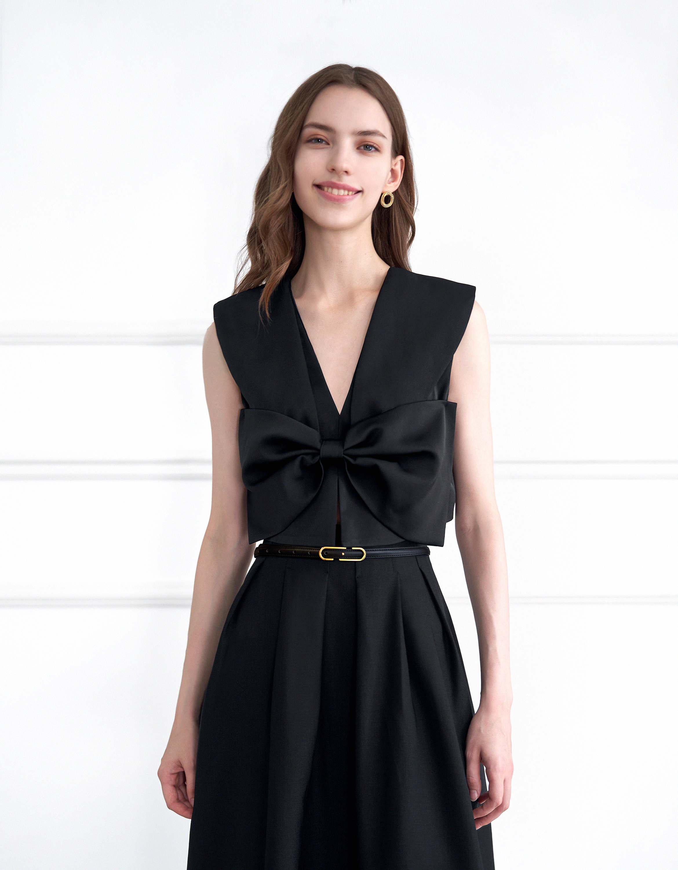 Bow Front Sleeveless Top