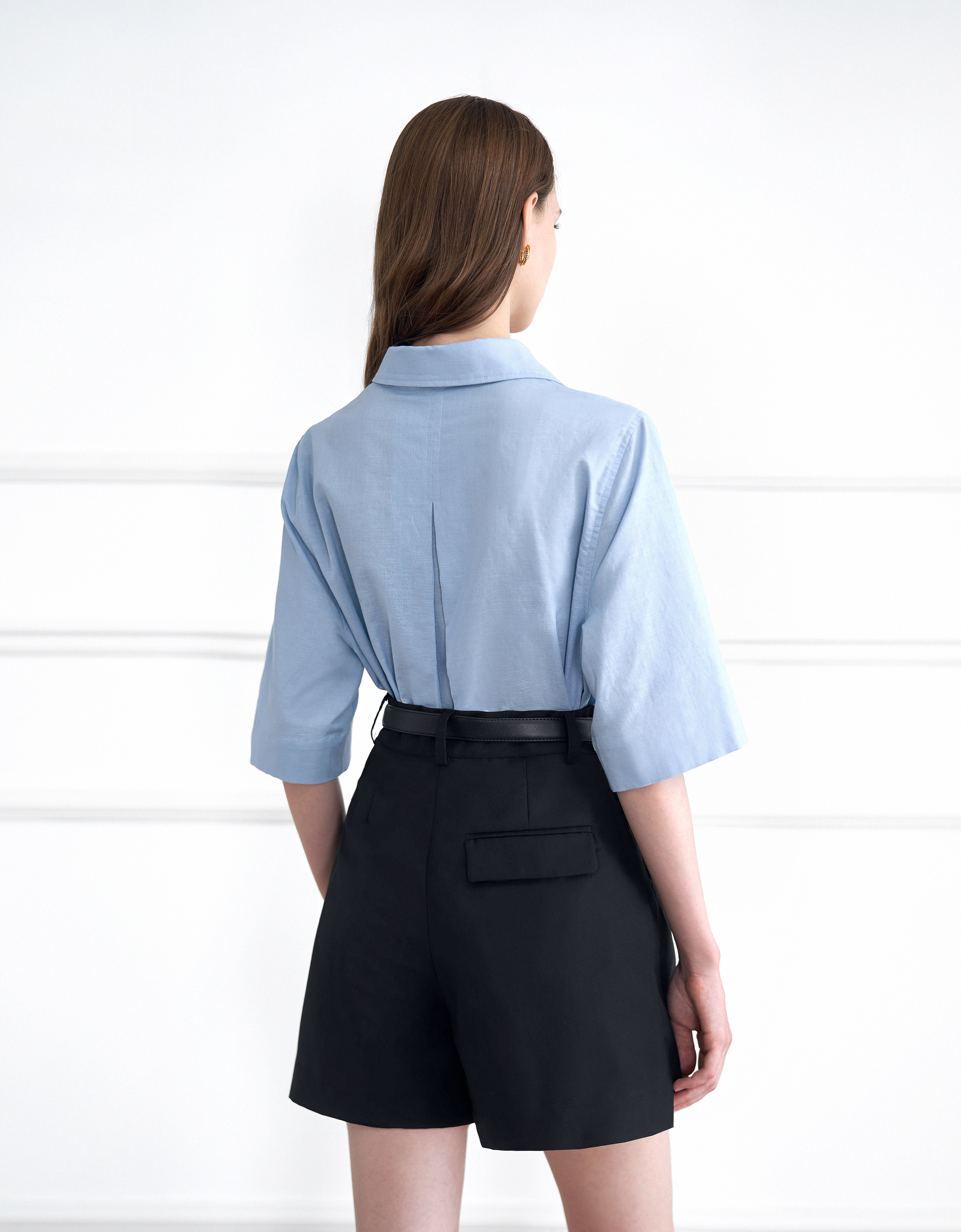 Button Front Short Sleeve Shirt