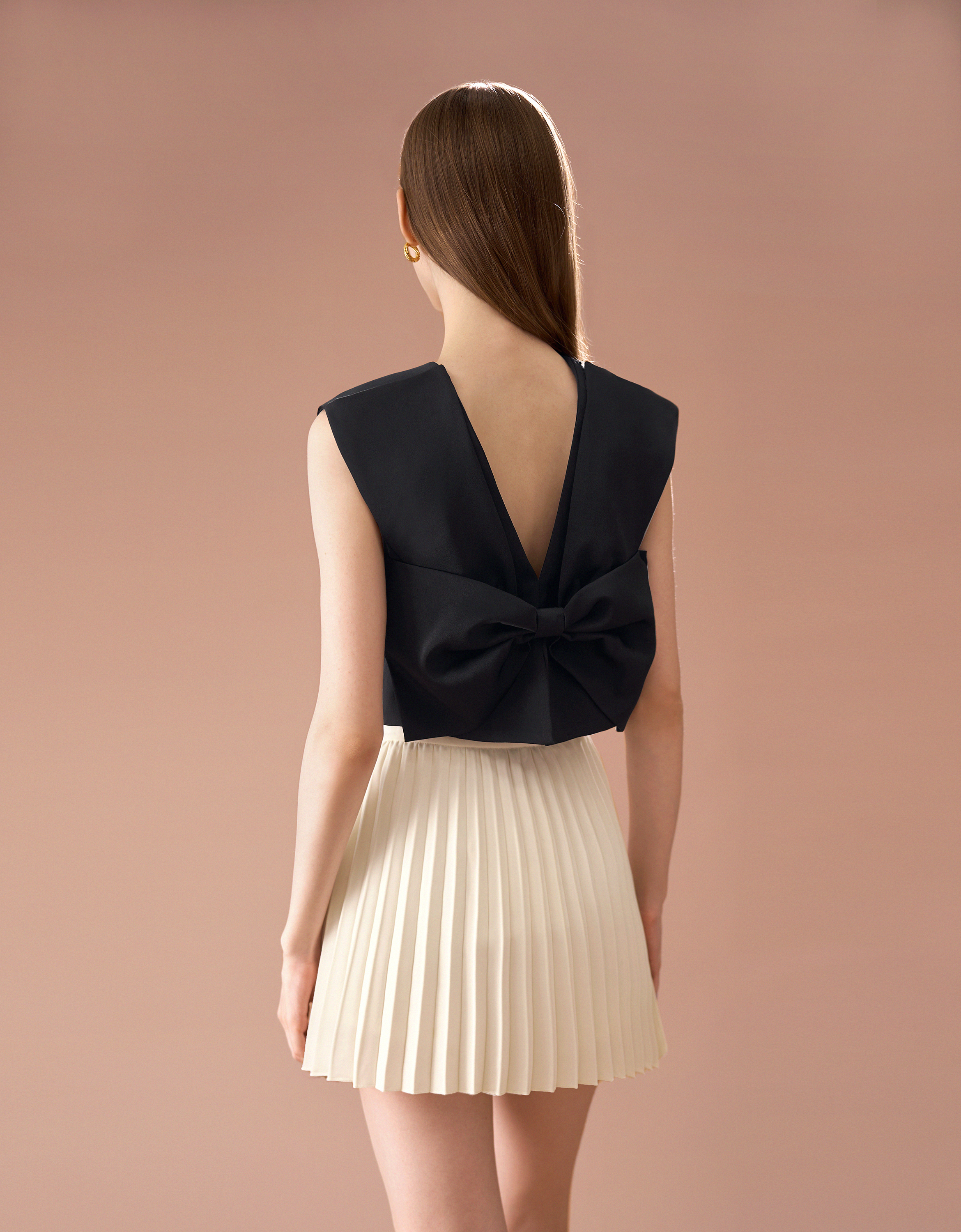 Pleated A-line Skirt