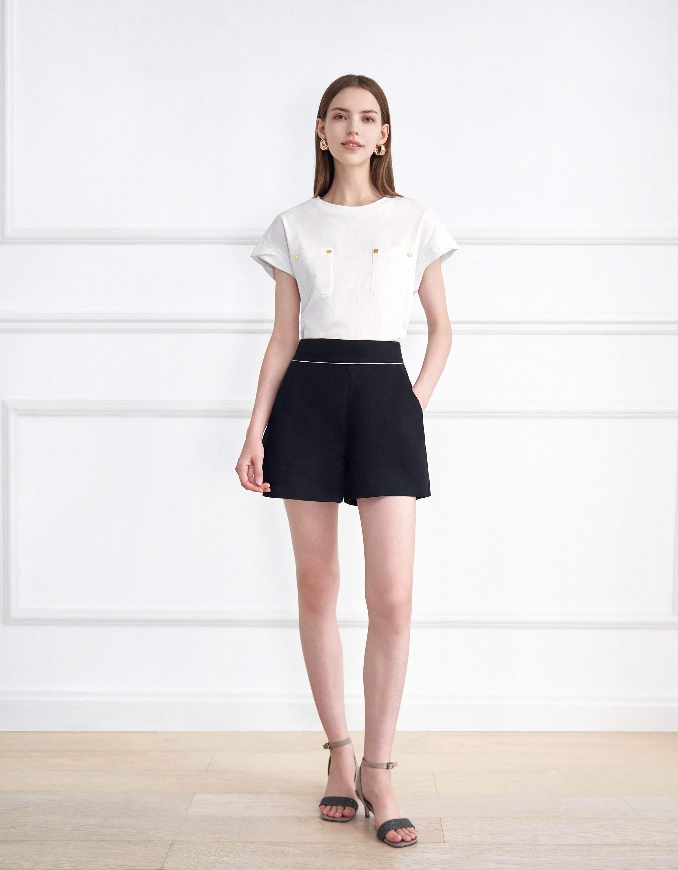 Contrast Trim Shorts