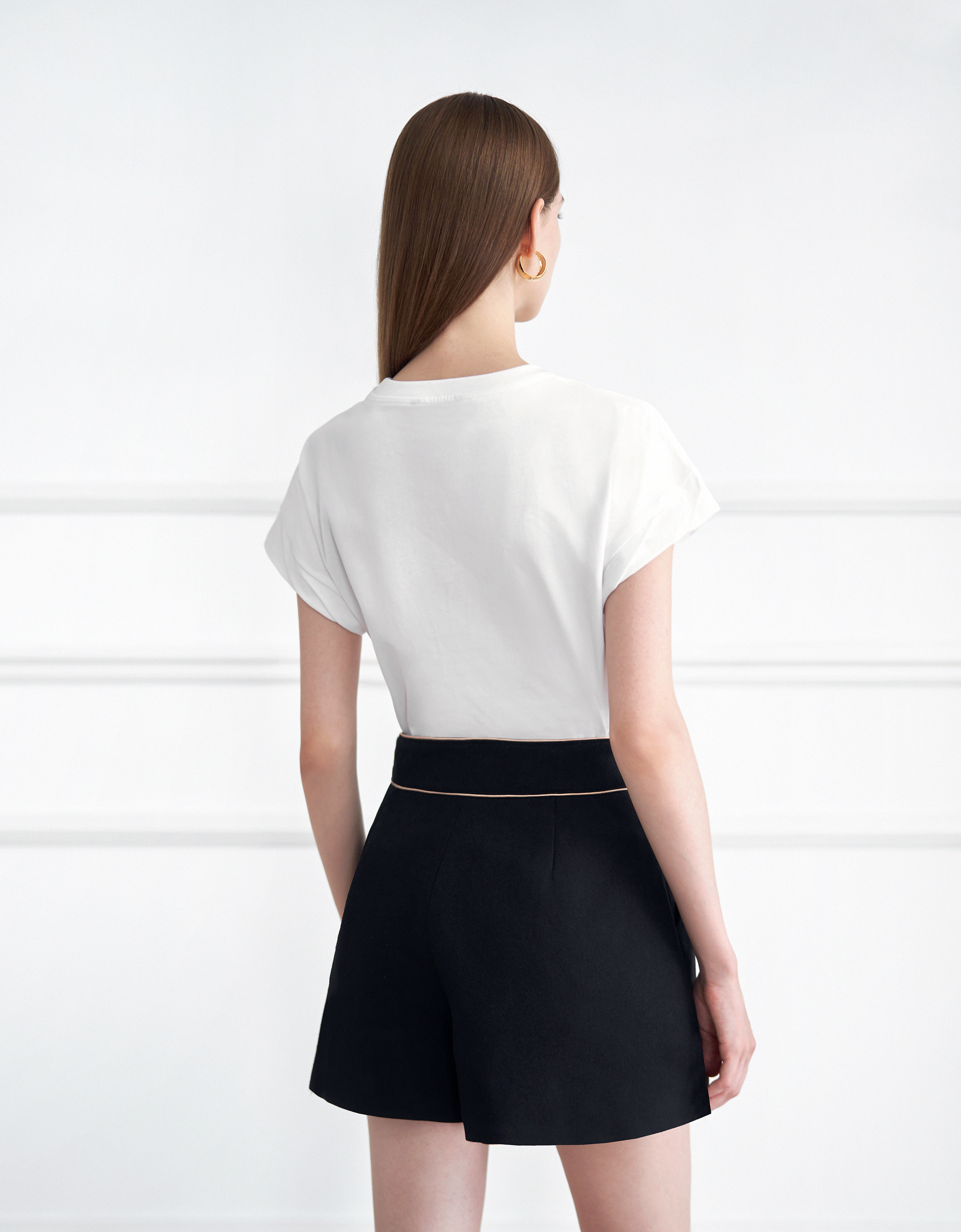 Contrast Trim Shorts