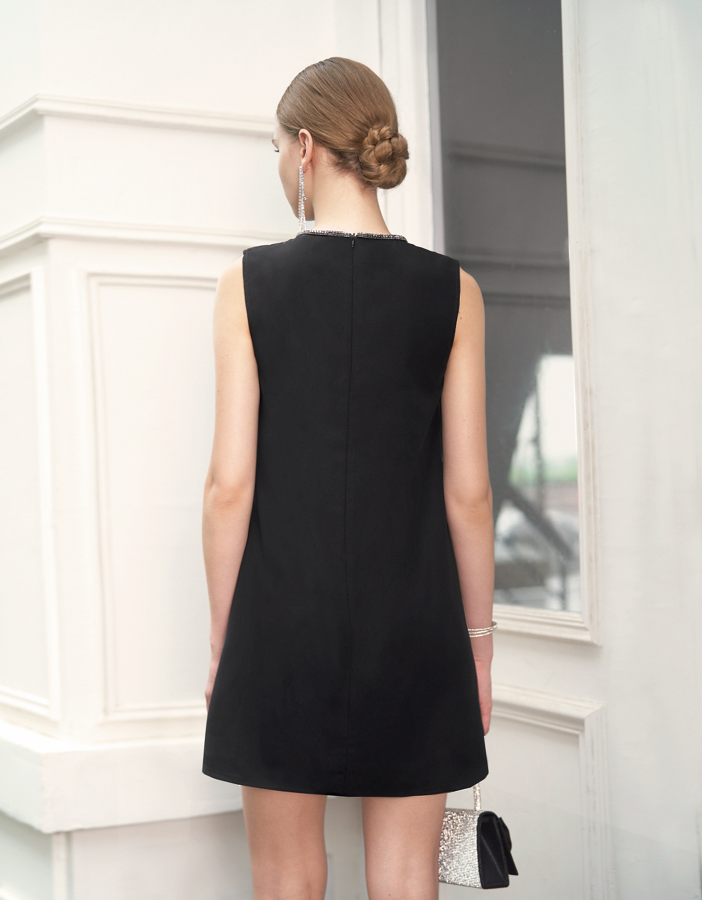 Lace Panel Sleeveless Dress