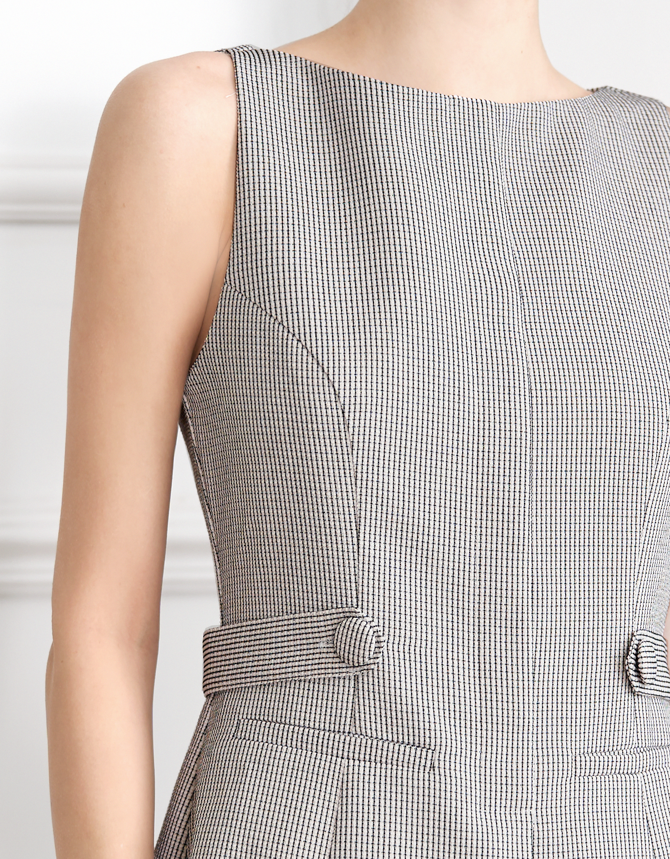 Colorblock Sleeveless Vest Dress