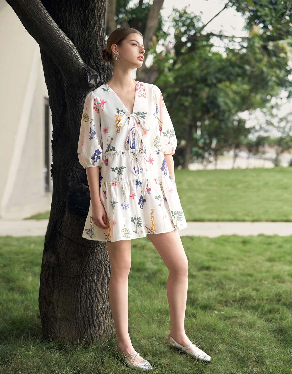 Two-way Floral Print Dress