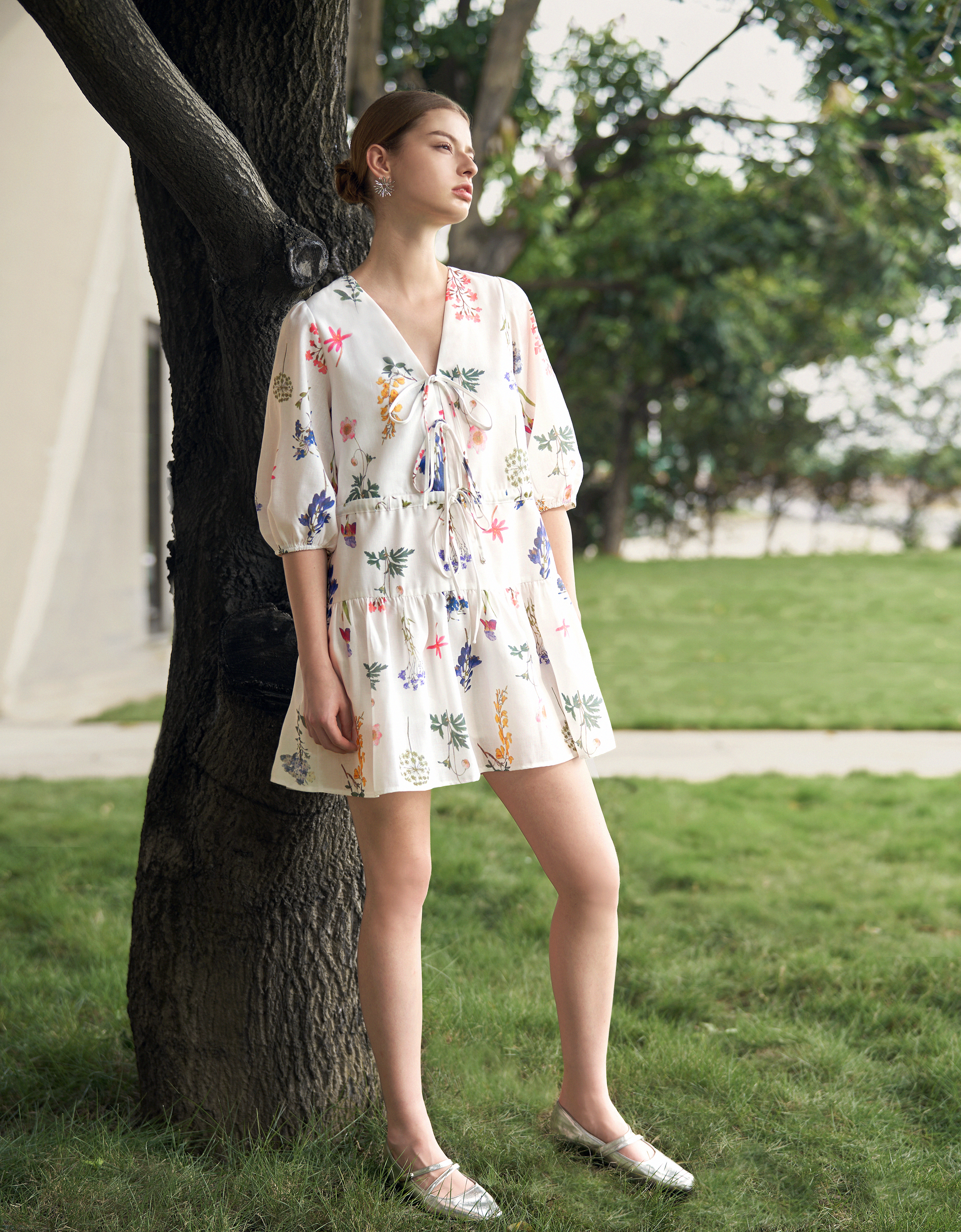 Two-way Floral Print Dress