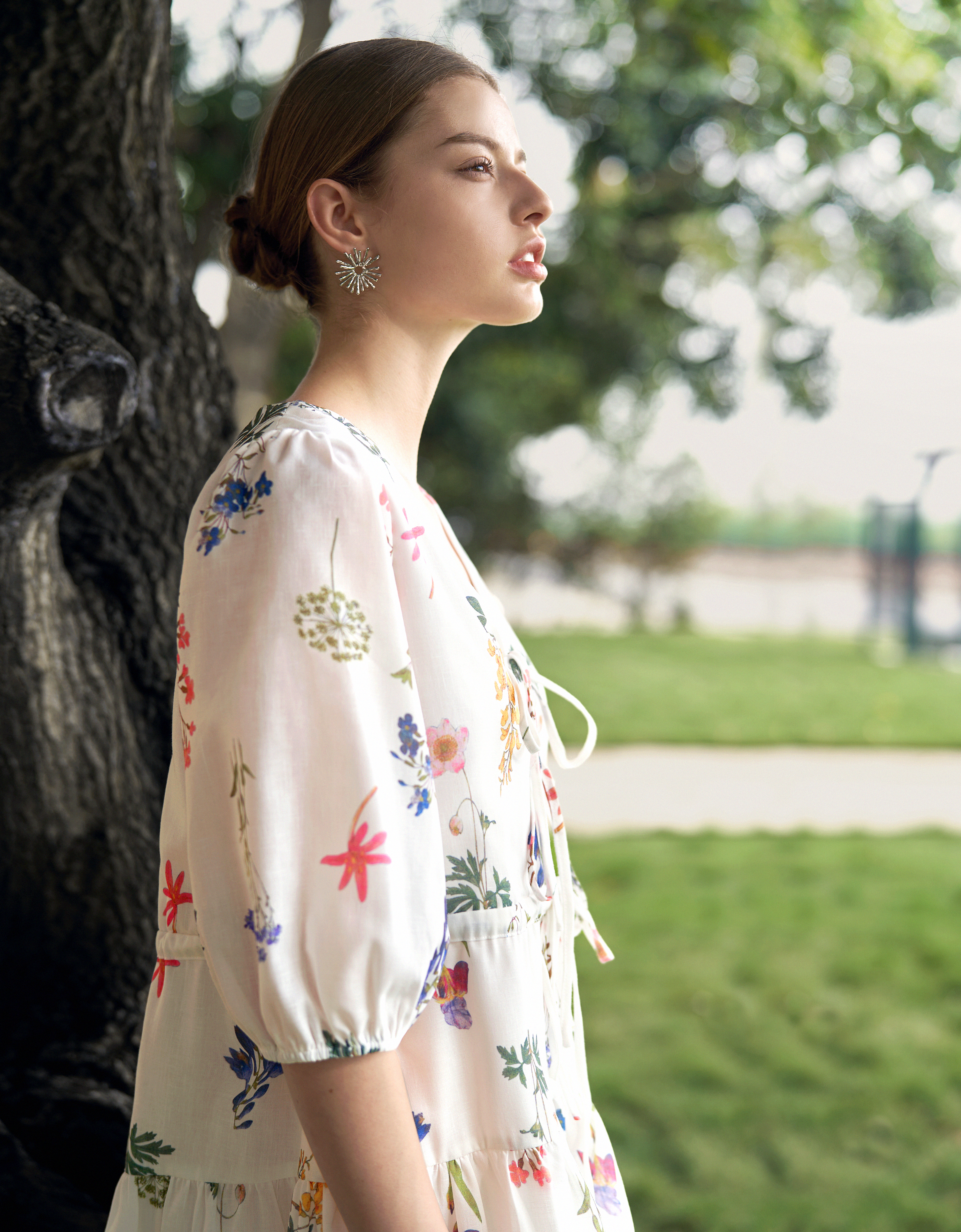 Two-way Floral Print Dress