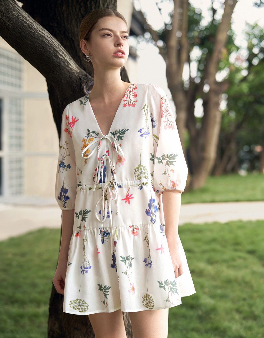 Two-way Floral Print Dress