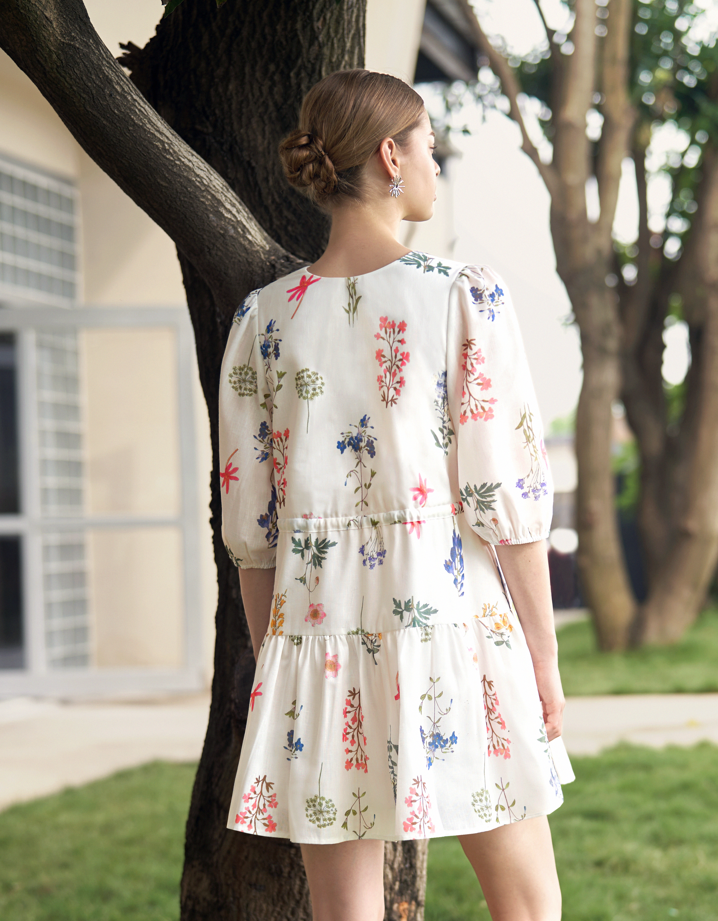Two-way Floral Print Dress