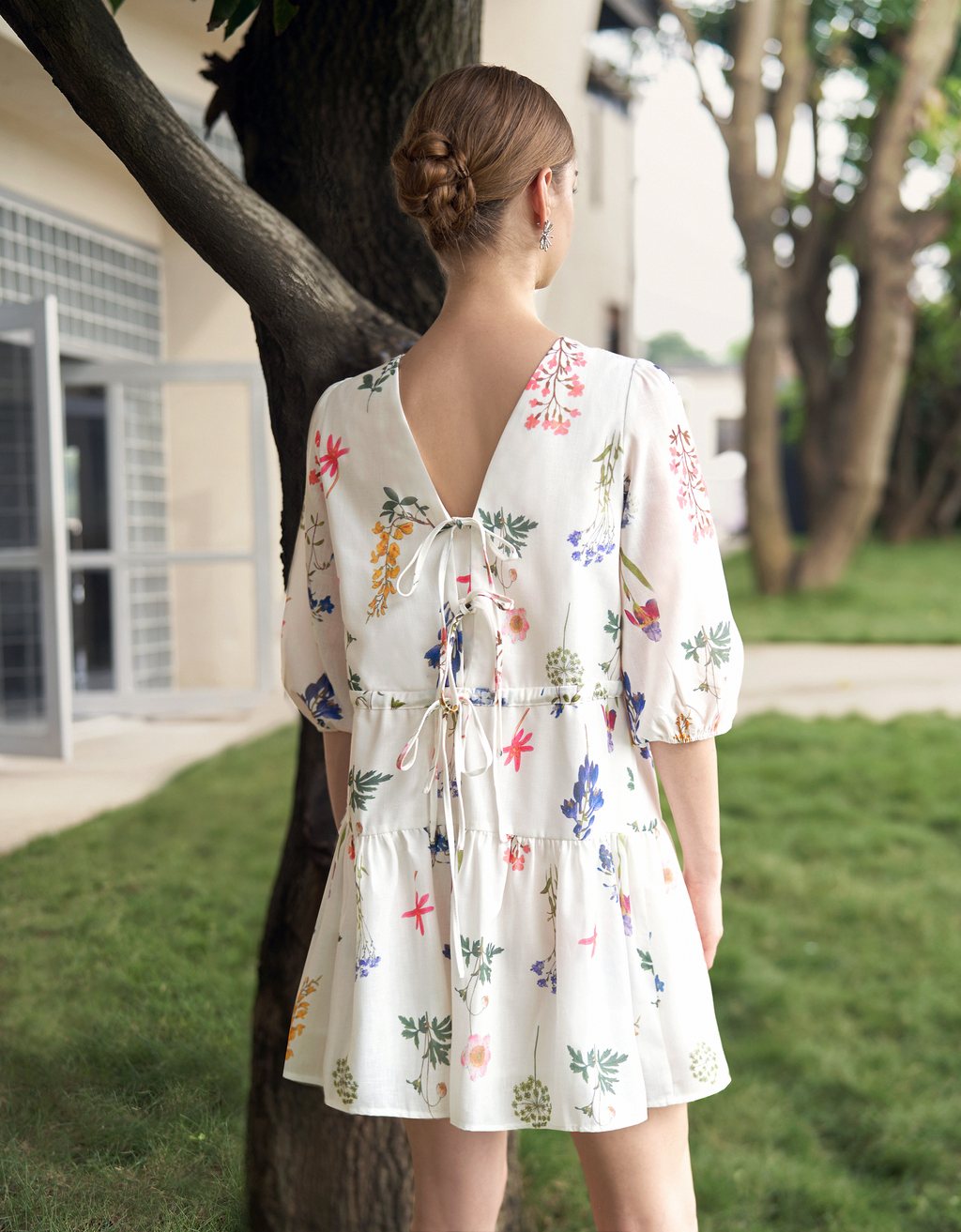 Two-way Floral Print Dress