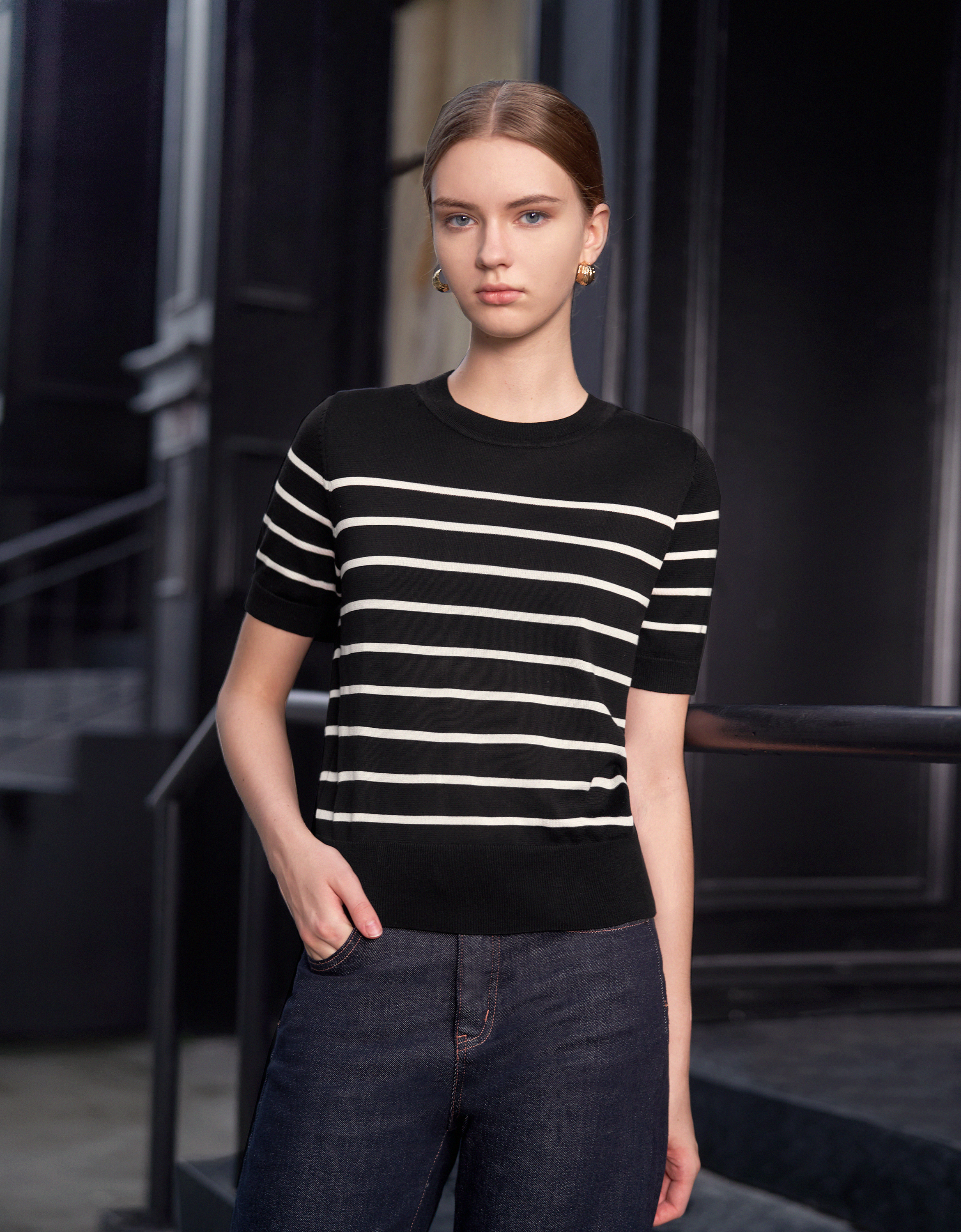 Short Sleeve Stripe T-Shirt